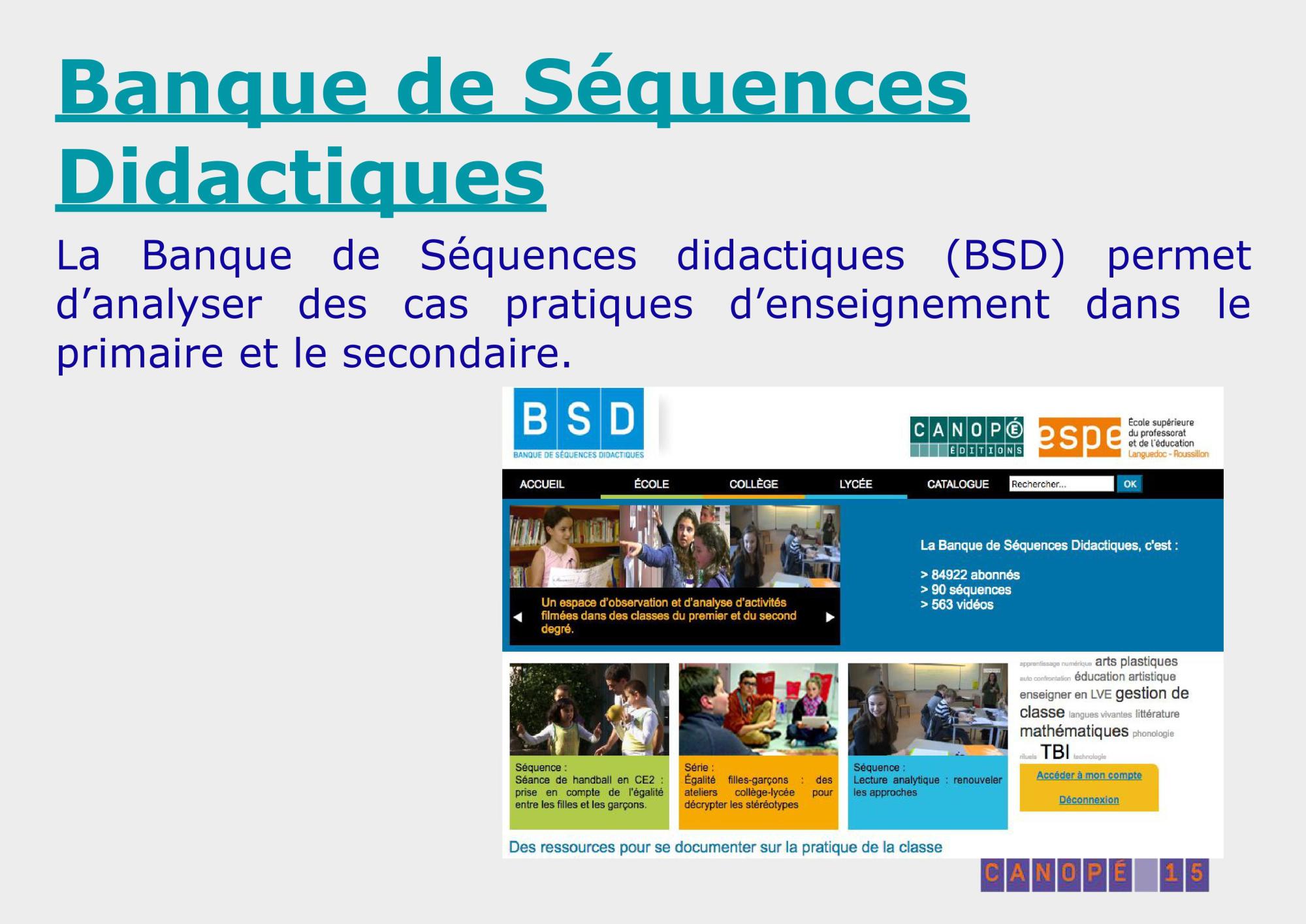 Banque De S Quences Didactiques Ressources Et Services Canop